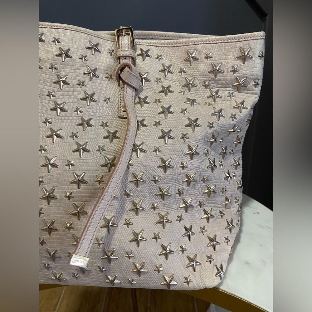 Jimmy Choo Beige Star-Embellished Tote - Picture 2 of 10